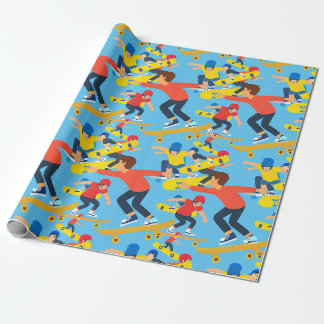 Viele Skateboarder Geschenkpapier