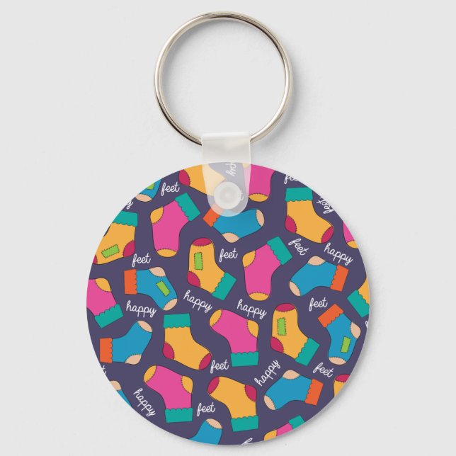 Viele Socken glücklich fühlen Schlüsselanhänger (Vorderseite)