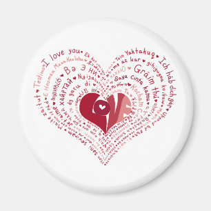 Viele Sprachen der Liebe Magnet