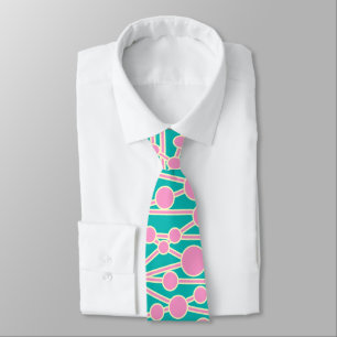 Viele Straßen II Rosa und Creme auf Aqua 0ABAB5 Krawatte