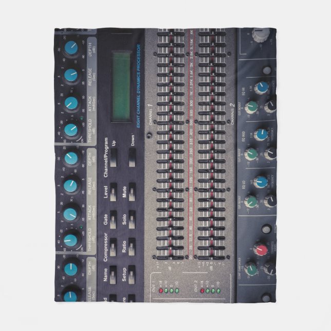 Viele Tasten Sound Mixer Studio Fleecedecke (Vorderseite)