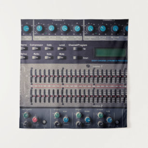Viele Tasten Sound Mixer Studio Wandteppich