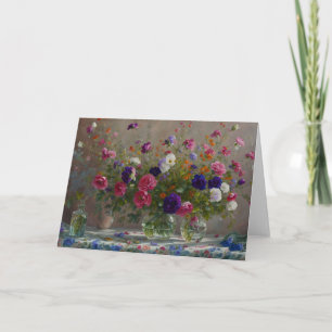 Viele Vasen der Blume Bouquets Art Note Card Karte