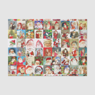 Viele vielen Vintager Weihnachtsmann Seidenpapier