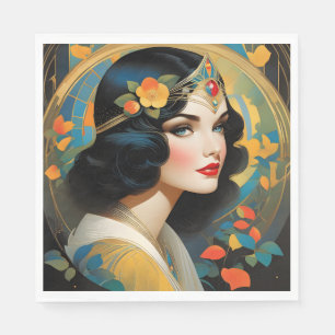 Viele Vintage-Illustrationen von Märchen enthalten Serviette