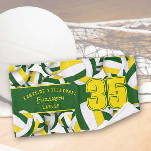 Viele Volleyball-Sportklub mit dem Namen grünes Go Handtuch