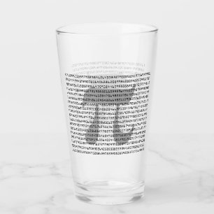 Viele Ziffern der mathematischen Konstanten der Pi Glas