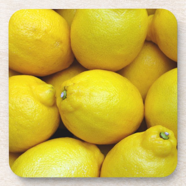 Viele Zitronen Getränkeuntersetzer (Vorderseite)