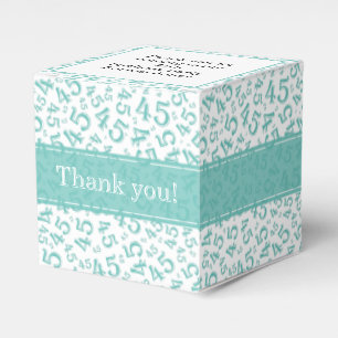 Vielen Dank, 45. Modern Number Pattern Aquamarin/w Geschenkschachtel