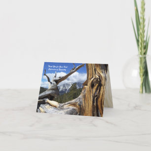 Vielen Dank 4 Beileid Mountain Thru Tree Note Card Dankeskarte