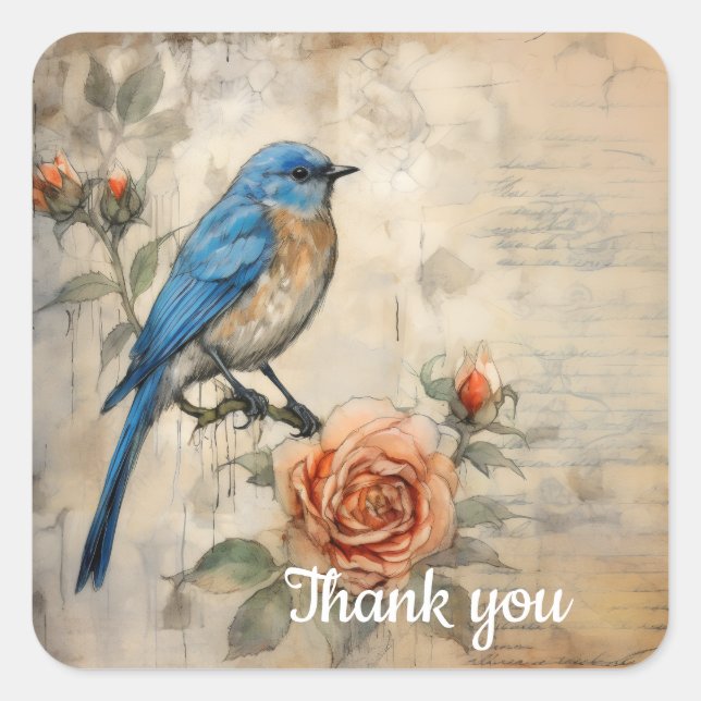 Vielen Dank 9 Quadratischer Aufkleber (Vorderseite)