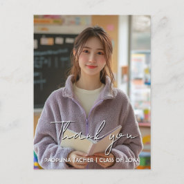 Vielen Dank Abschluss benutzerdefiniertes Foto 2 P Postkarte