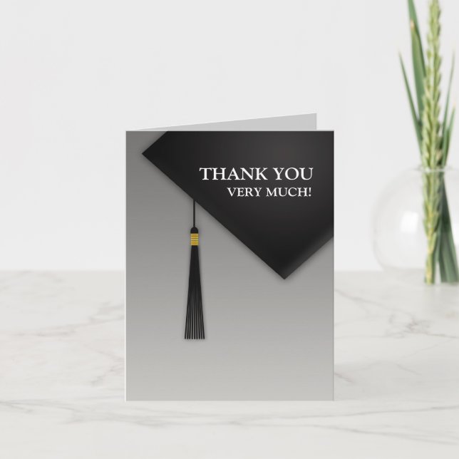 Vielen Dank, Abschluss Black Hat Dankeskarte (Vorderseite)
