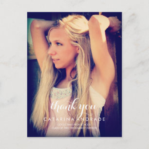 Vielen Dank Abschluss Foto High School Kalligraphi Postkarte