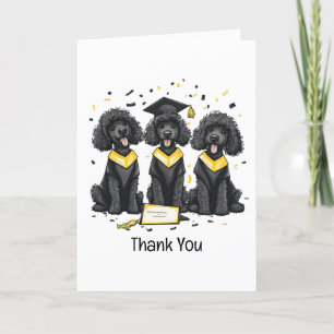 Vielen Dank Abschluss Standard Poodle Hunde Dankeskarte