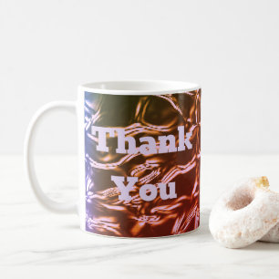 Vielen Dank, Abstrakt rosa Lila Wertschätzung. Kaffeetasse