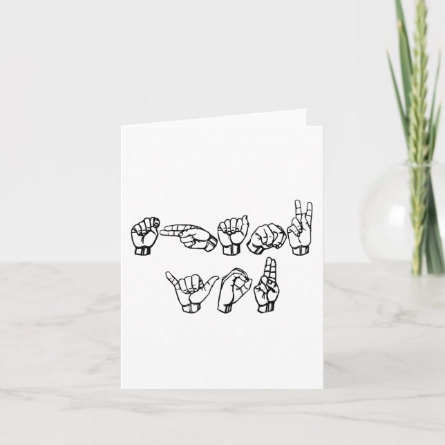 Vielen Dank an ASL Dankeskarte (Vorderseite)