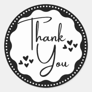 Vielen Dank an Black Hearts Classic Round Sticker