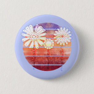 Vielen Dank an Blume bei Sunset - Light Blue Button