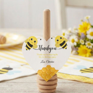 Vielen Dank an Buzz -ing zum Geburtstag Herz-Aufkleber