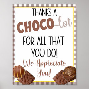 Vielen Dank an Choco-Lot für alles, was Sie schätz Poster