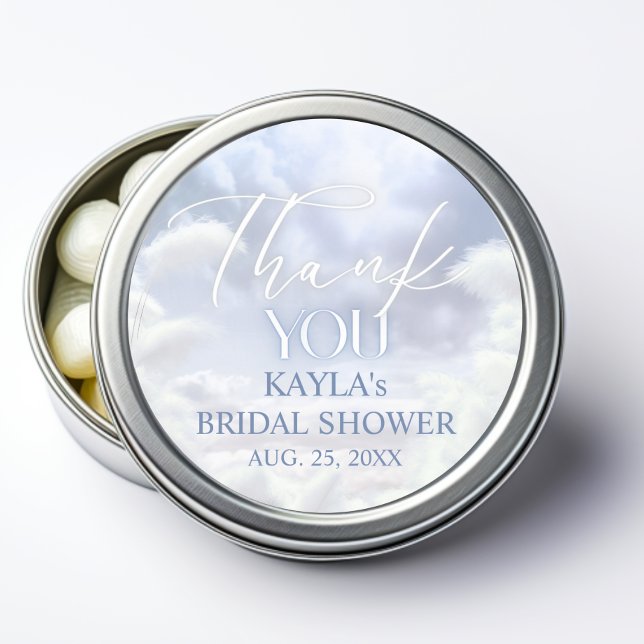 Vielen Dank an Cloud Nine 9 Pampas Brautparty Runder Aufkleber (Thank You On Cloud Nine 9 Pampas Bridal Shower Classic Round Sticker)