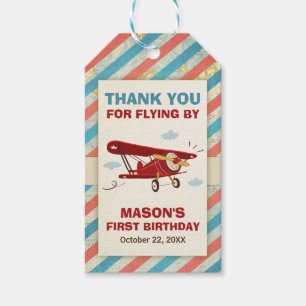 Vielen Dank an das Flugzeug Tags Vintag Adventure  Geschenkanhänger