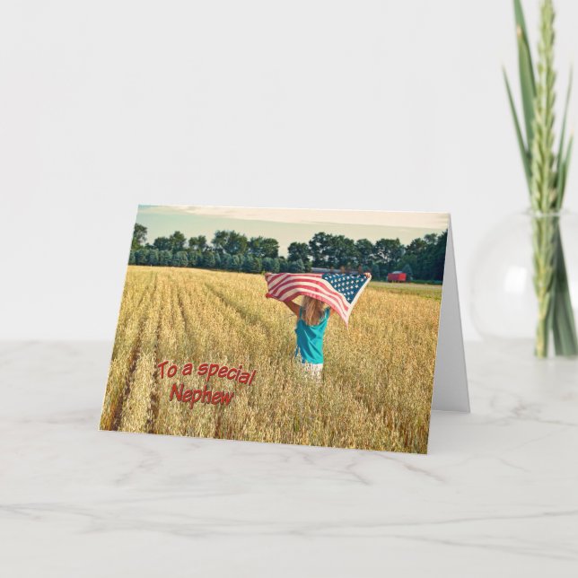 Vielen Dank an das Militär Nephew Dankeskarte (Vorderseite)