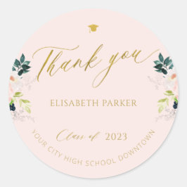 Vielen Dank an den Abschluss von Goldmakrelen Runder Aufkleber