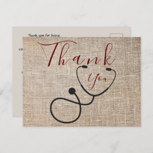 Vielen Dank an den Arzt Postcard Feiertagspostkarte