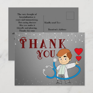 Vielen Dank an den Arzt Postcard Feiertagspostkarte