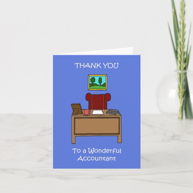 Vielen Dank an den Buchhalter Dankeskarte (Vorderseite)