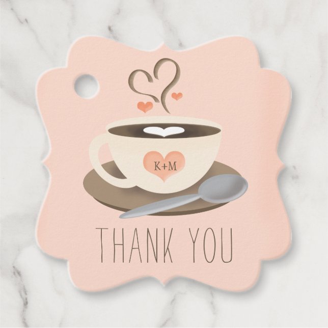 Vielen Dank an den Polterabend von Latte Coffee Geschenkanhänger (Vorderseite)