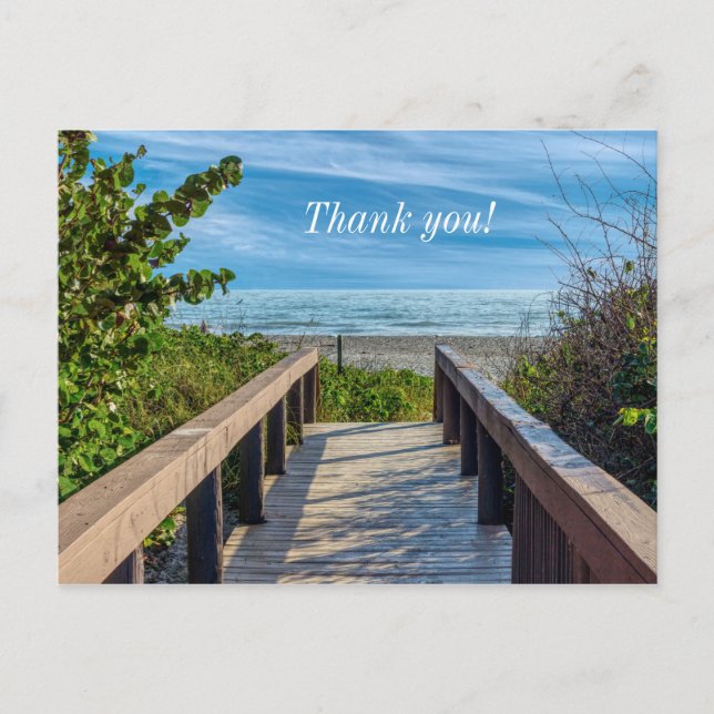 Vielen Dank an den Strand Postkarte (Vorderseite)