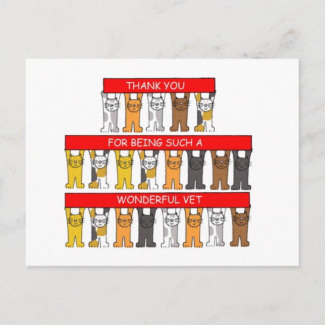 Vielen Dank an den wunderbaren Tierarzt Postkarte (Vorderseite)