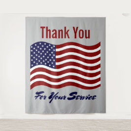 Vielen Dank an die amerikanischen Flag Veterans Fo Wandteppich