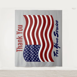 Vielen Dank an die amerikanischen Flag Veterans Fo Wandteppich