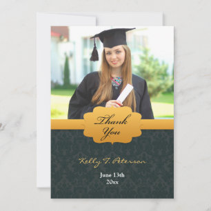 Vielen Dank an die Black Gold Foto Card Dankeskarte