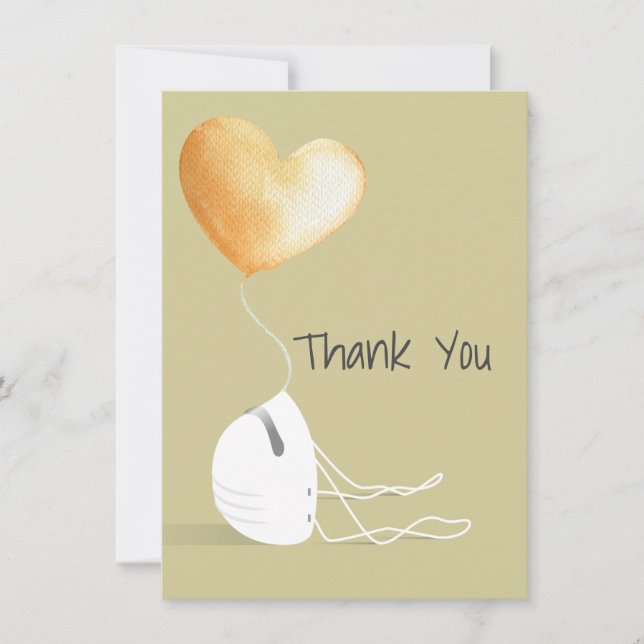 Vielen Dank an die Coronavirus Edition Mitteilungskarte (Vorderseite)