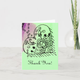 Vielen Dank an die Front Line Workers Green Lila H Dankeskarte