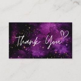 Vielen Dank an die Glitzern der Lila Night Sky Kos Visitenkarte
