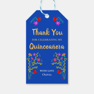 Vielen Dank an die Mexikanerin Fiesta Royal Blue Q Geschenkanhänger
