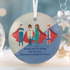 Vielen Dank an die Mitarbeiter des Gesundheitswese Ornament Aus Glas
