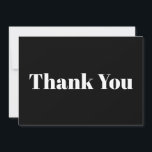 Vielen Dank an die moderne, schwarz-weiße Notizkar<br><div class="desc">Vielen Dank, Schwarz-Weiß moderne elegante Note Karte. Elegantes, modernes Design.</div>