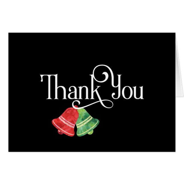 Vielen Dank an die rot-grünen Weihnachtsglocken (Vorderseite (Horizontal))