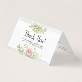 Vielen Dank an die Rustic Watercolor Succulent Wüs