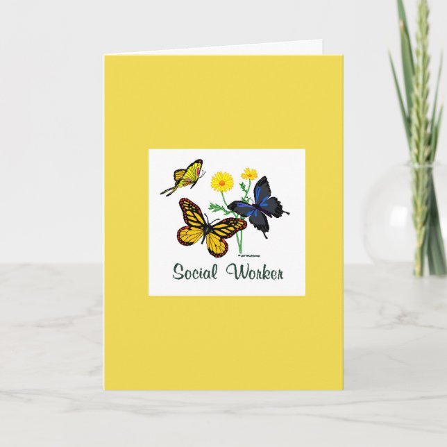 Vielen Dank an die Sozialarbeiter Dankeskarte (Vorderseite)