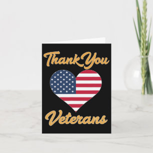 Vielen Dank an die Usa Flag Heart Veteran Patriot Karte