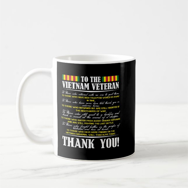 Vielen Dank an die vietnamesischen Veteranen tapfe Kaffeetasse (Links)