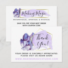 Vielen Dank an die Watercolor Crystals & Gold Boho Einladung